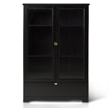 Lua Tall Cabinet in Noir Black - Laura James