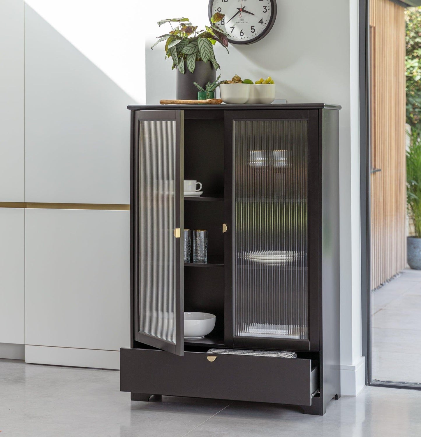 Lua Tall Cabinet in Noir Black - Laura James