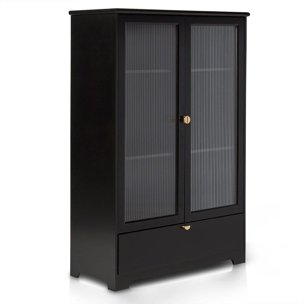 Lua Tall Cabinet in Noir Black - Laura James