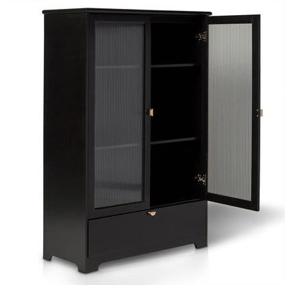 Lua Tall Cabinet in Noir Black - Laura James