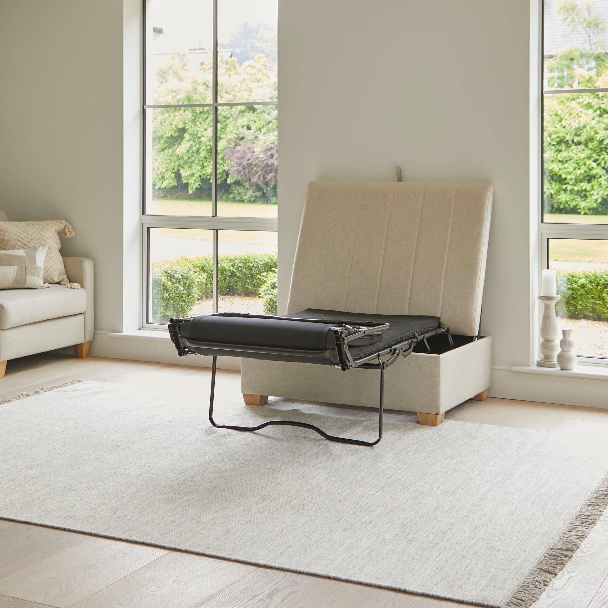 Madeleine Bed in a Box - Sand with Whitewash Oak Legs - Laura James