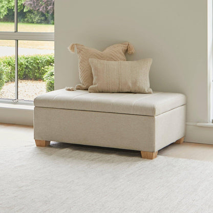 Madeleine Bed in a Box - Sand with Whitewash Oak Legs - Laura James