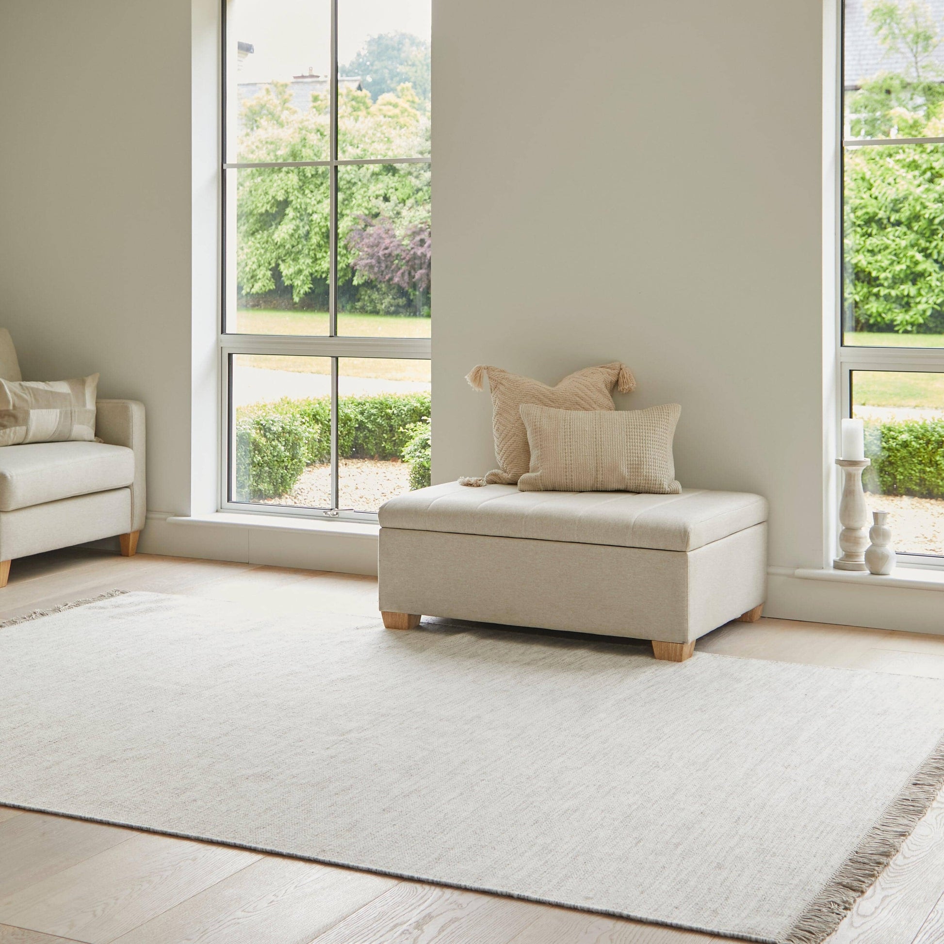 Madeleine Bed in a Box - Sand with Whitewash Oak Legs - Laura James