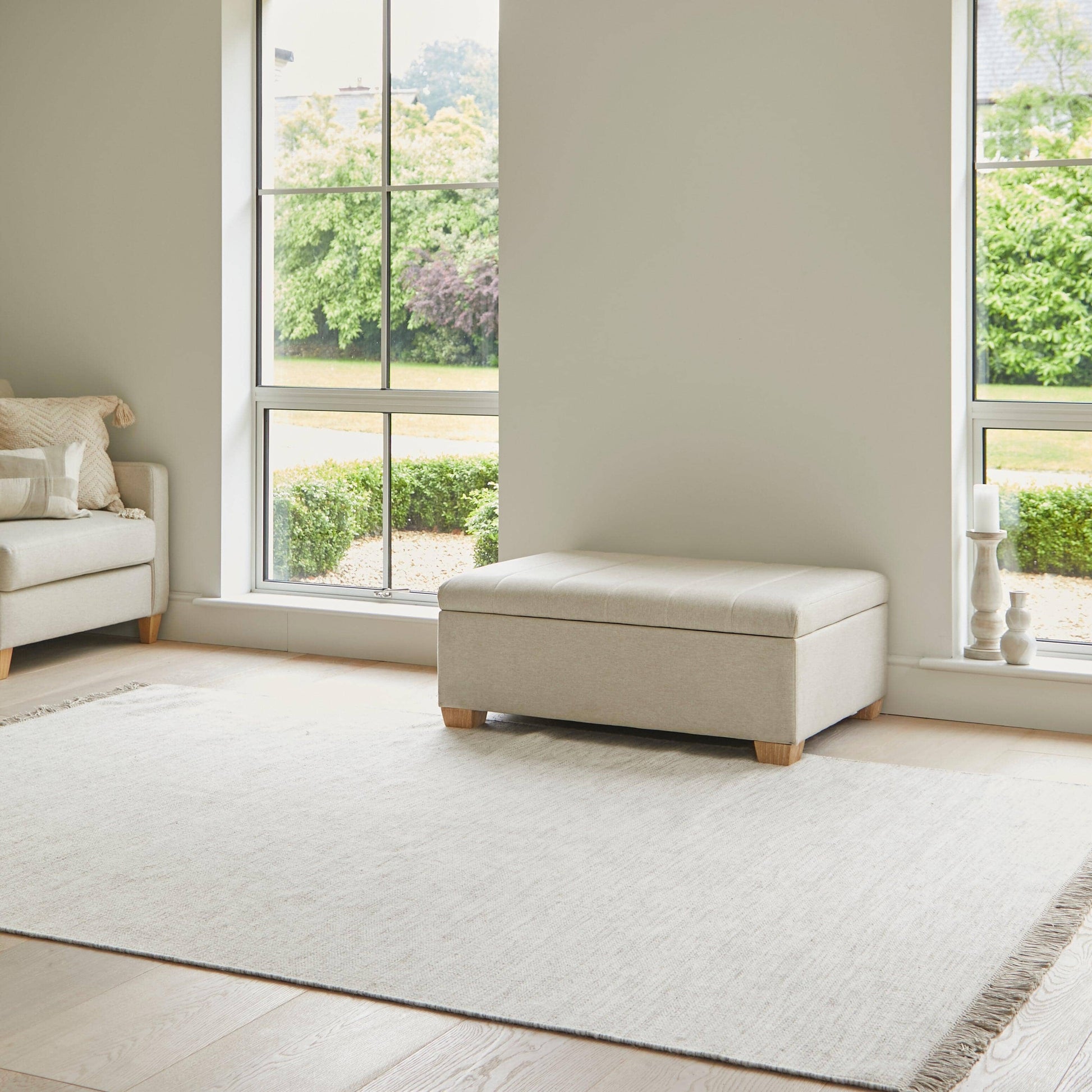 Madeleine Bed in a Box - Sand with Whitewash Oak Legs - Laura James