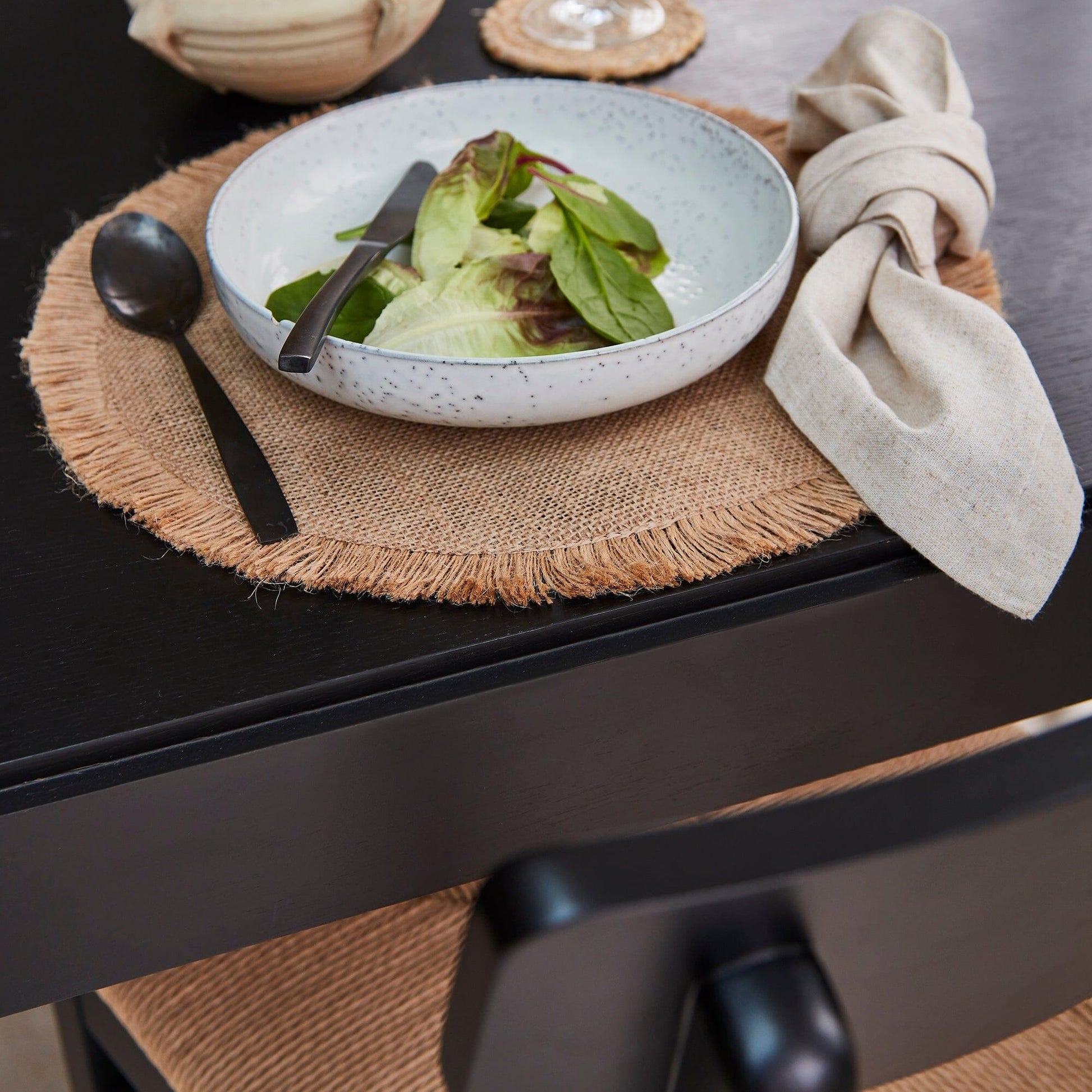 Magnus Black Wood extendable dining table - Laura James