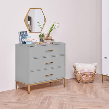 Marie Grey Chest of 3 drawers - Laura James