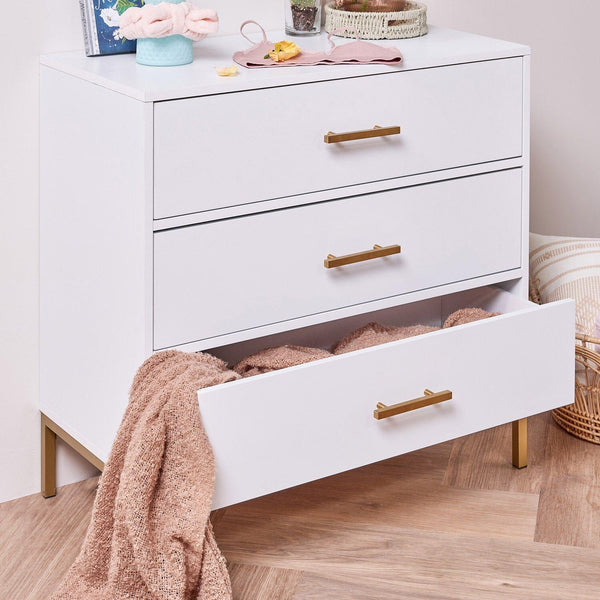Marie White Chest of 3 Drawers