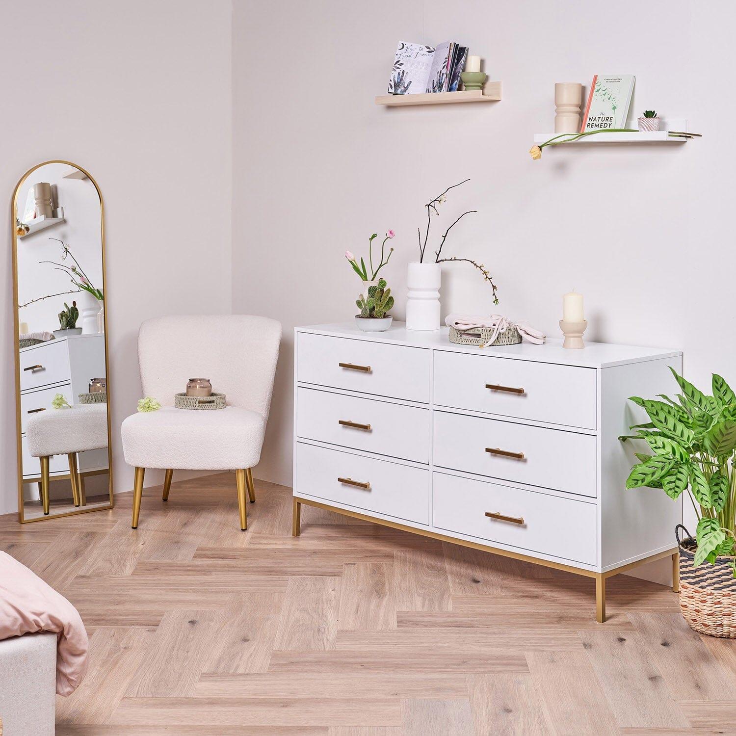 Marie White Chest of 6 Drawers - Laura James  Laura James Ireland