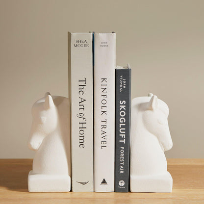 Medburn 17cm Ceramic Bookend - Set of 2 - White - Laura James