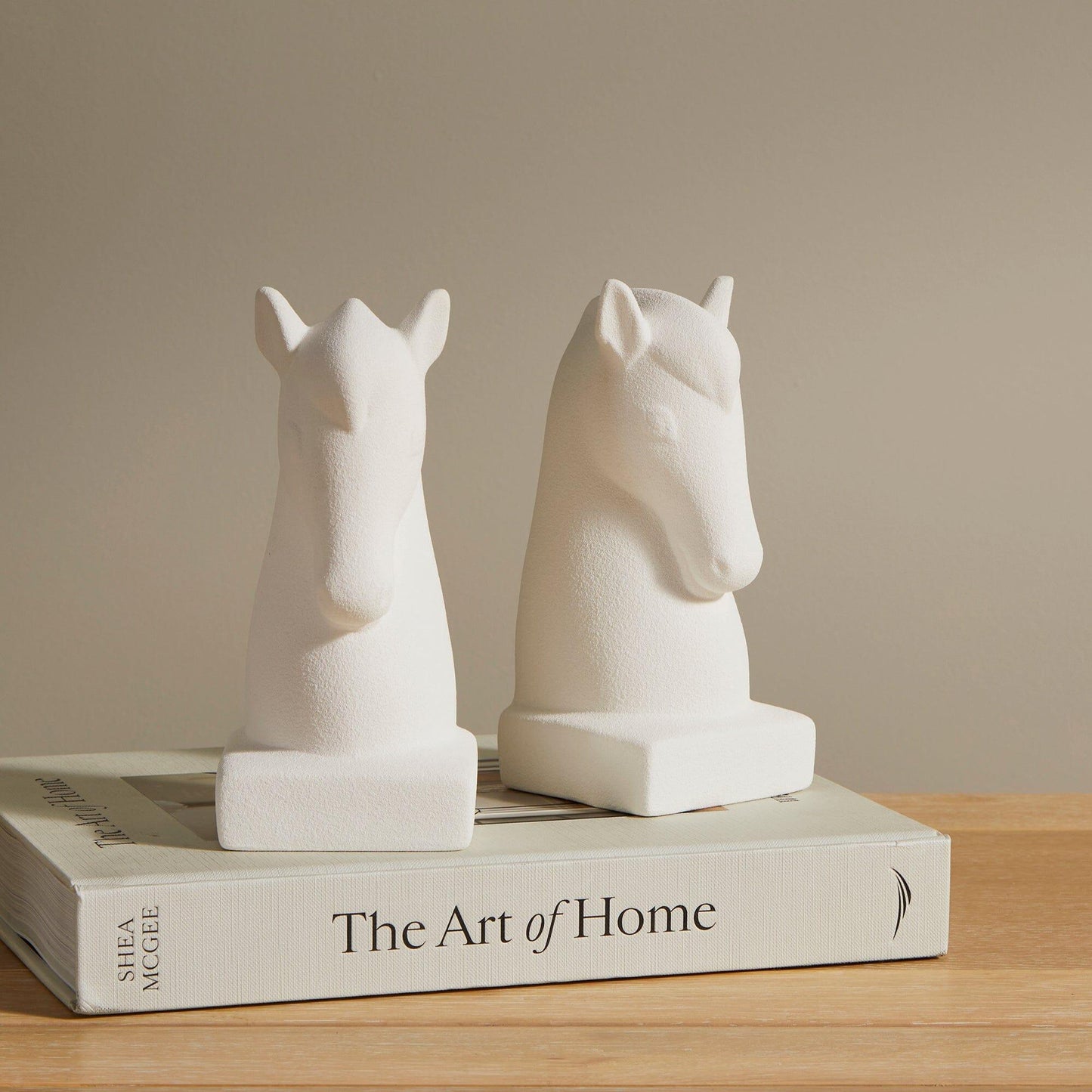 Medburn 17cm Ceramic Bookend - Set of 2 - White - Laura James