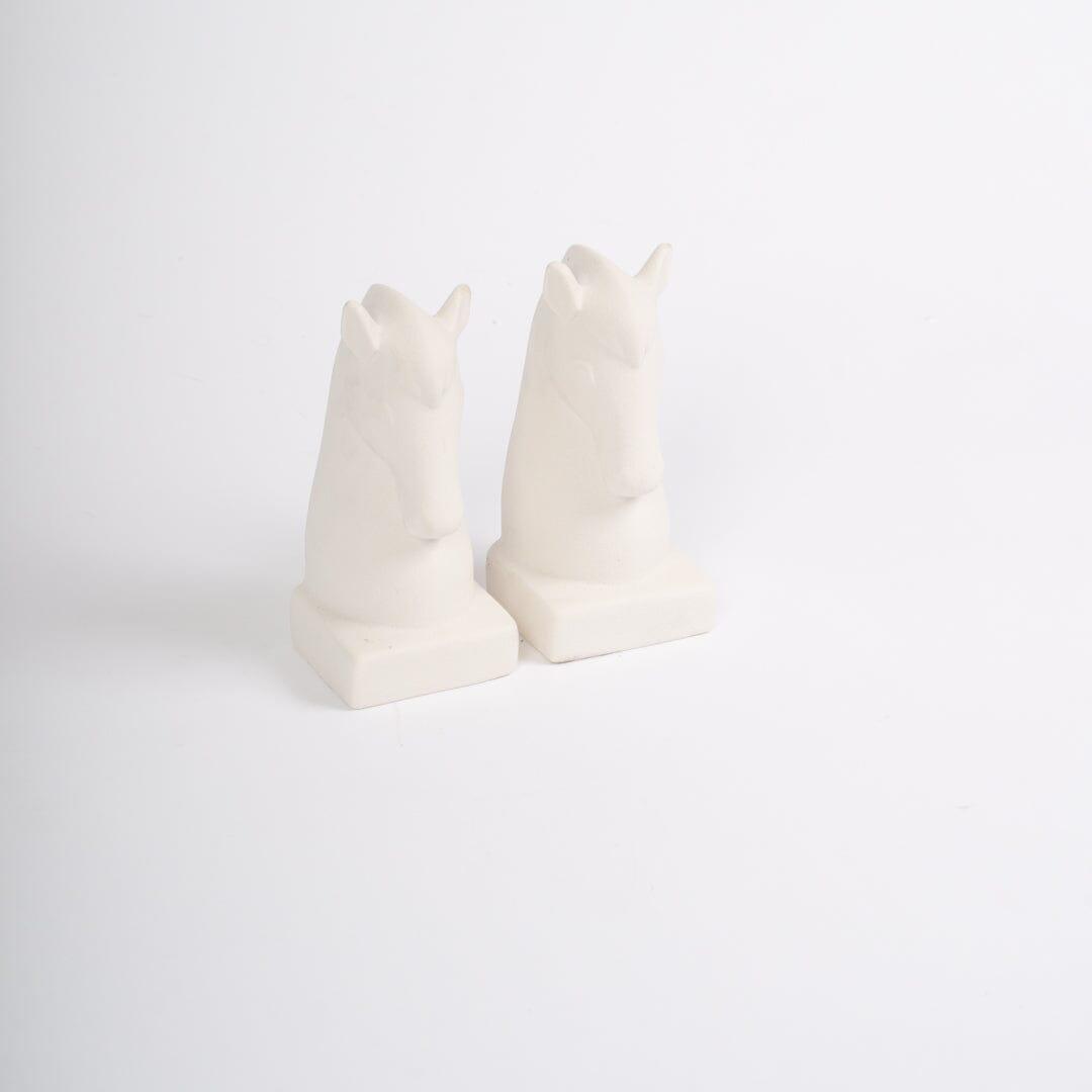 Medburn 17cm Ceramic Bookend - Set of 2 - White - Laura James