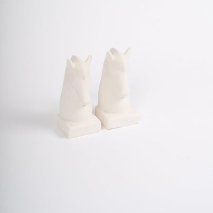 Medburn 17cm Ceramic Bookend - Set of 2 - White - Laura James