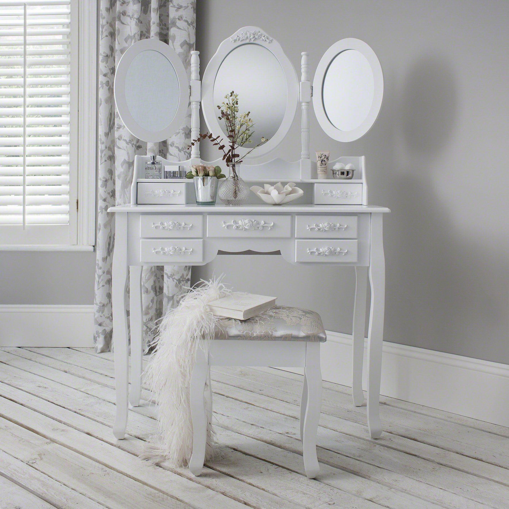 table dressing mirror 41'' White Dressing Table with Mirror, Drawers and Storage Cabinet for Dressing Room and Bedroom - Bed Bath & Beyond