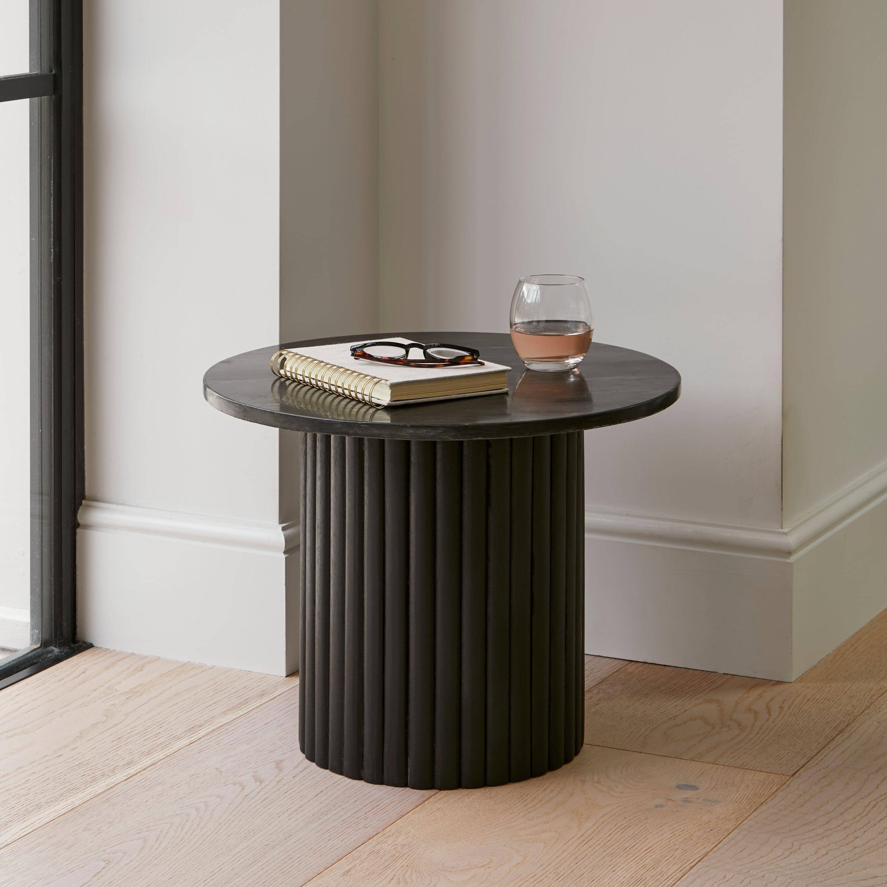 Myla Round Side Table - Jet Black - Laura James – Laura James Ireland