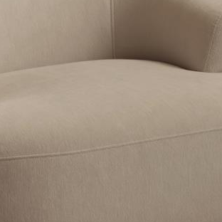 Nathalia Soft Beige Swivel Armchair - Laura James 