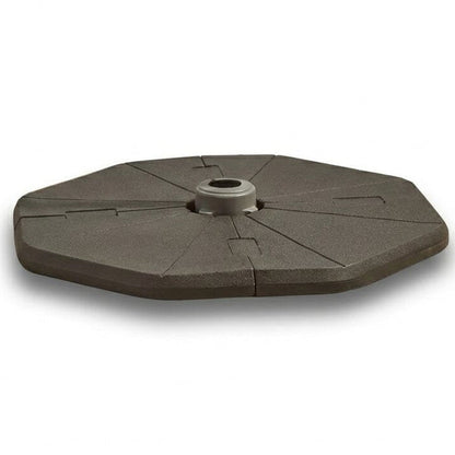 Cream Lean Over Parasol - 2.9m Round with Octagonal Black Base