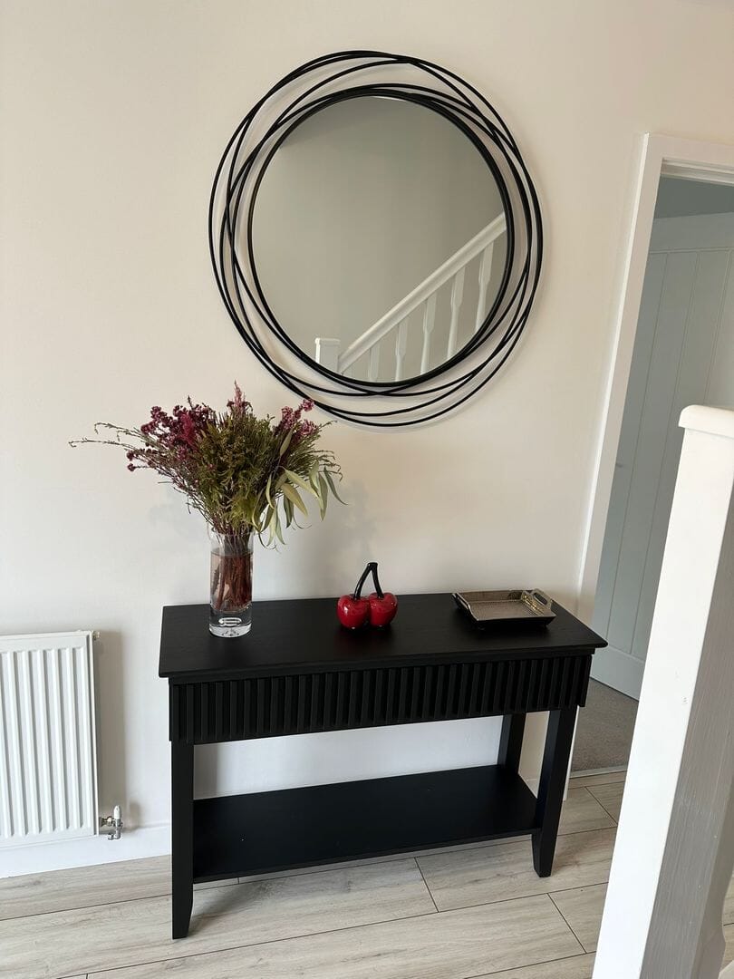 Willow Console Table - Stained Black