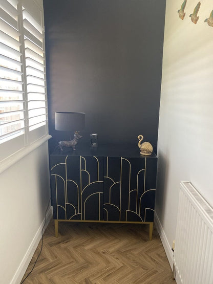 Gatsby 2 Door Small Sideboard - Noir Black