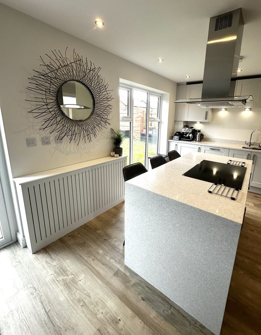 Elspeth Large Radiator Cover in Snow White Laura James – Laura