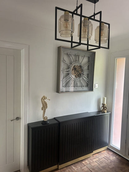 Iliana Extending Radiator Cover in Charcoal Grey - Laura James

