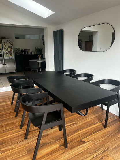 Ella Black Wood Dining Armchairs - Set of 2