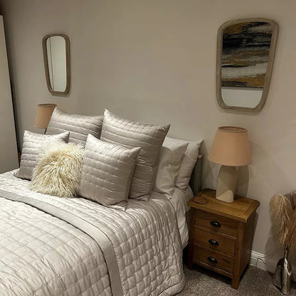 Farleigh Small Whitewash Wooden Mirror - Laura James 