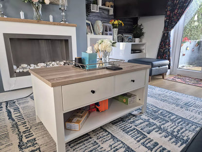 Bampton Coffee Table - Alabaster White - Laura James 