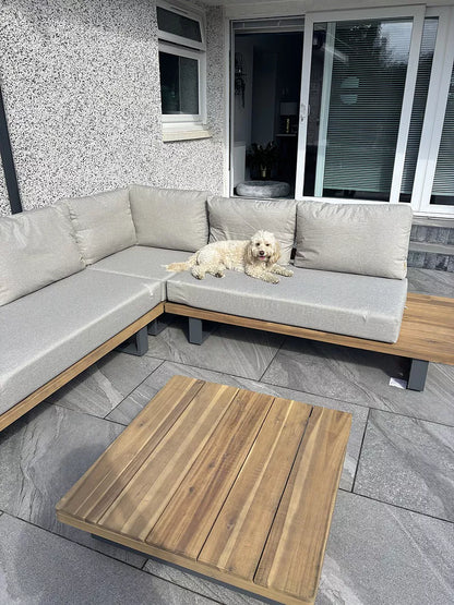 Shiva Garden Corner Sofa Set - Stone - Laura James 