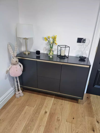Iliana Sideboard - 2 Door 2 Drawer - Charcoal Grey - Laura James 