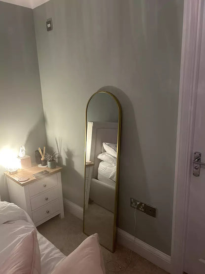 Ingham 140X40cm Metal Arch Mirror - Gold