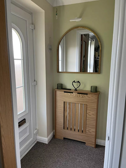 Ingham 70x70cm Wooden Arch Mirror - Natural - Laura James 