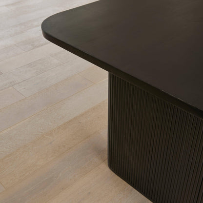 Orla Wooden Dining Table - Jet Black