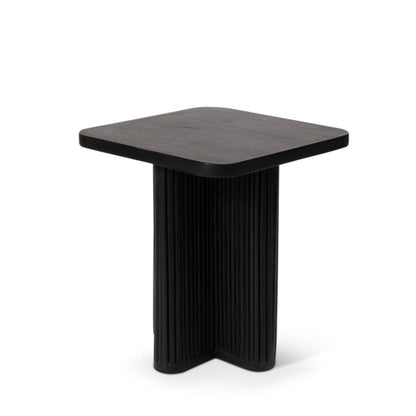 Orla Wooden Square Side Table - Jet Black - Laura James