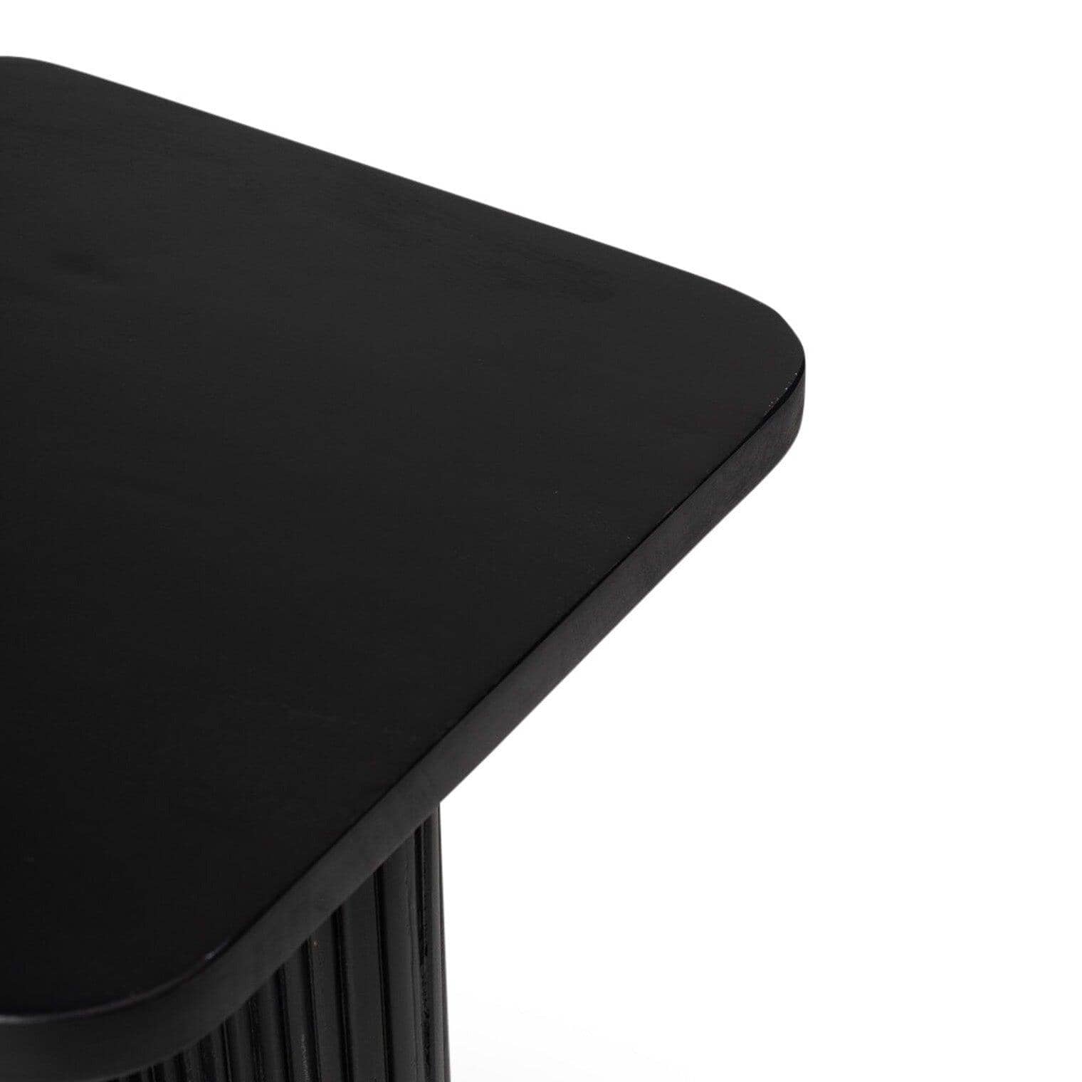 Orla Wooden Square Side Table - Jet Black - Laura James