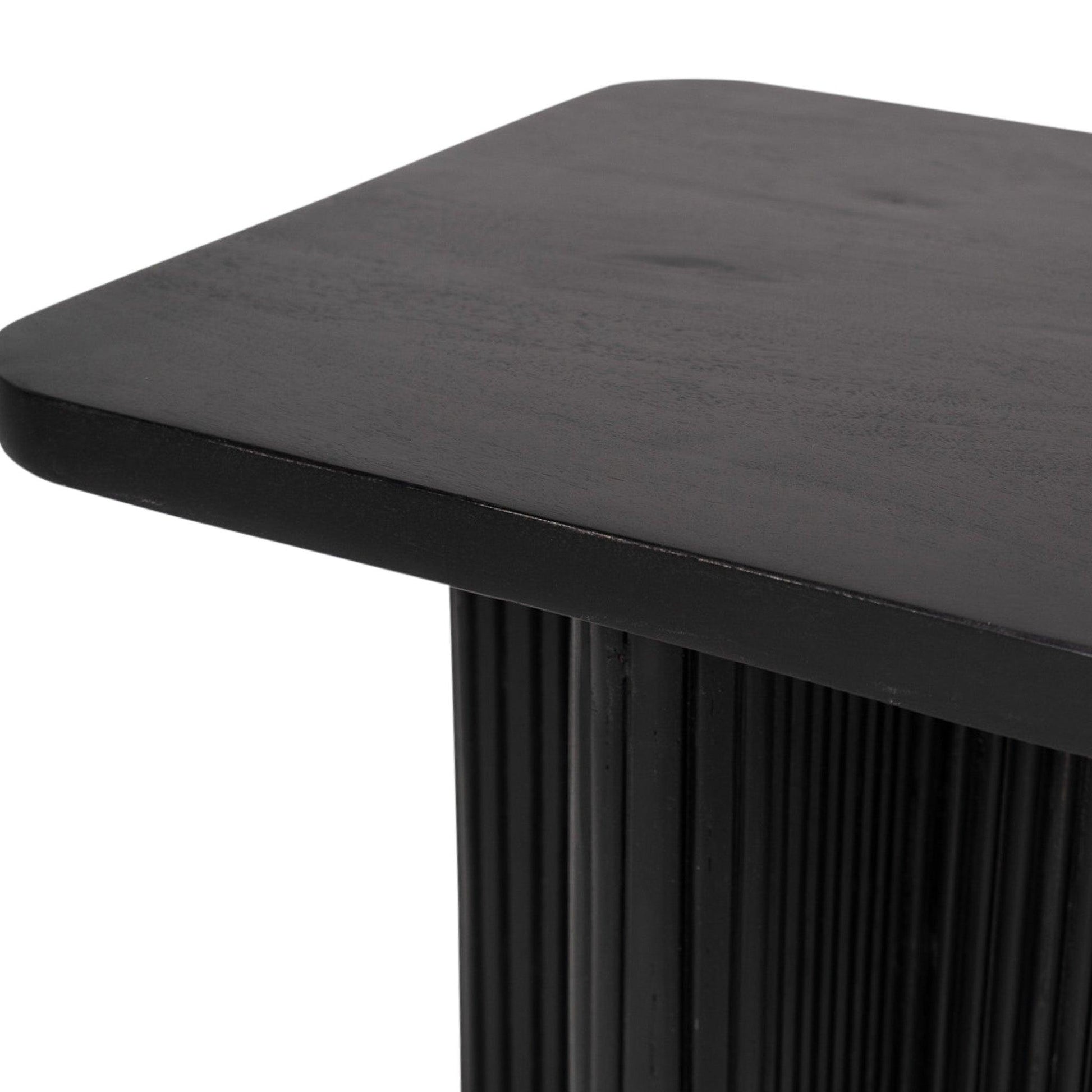 Orla Wooden Square Side Table - Jet Black - Laura James