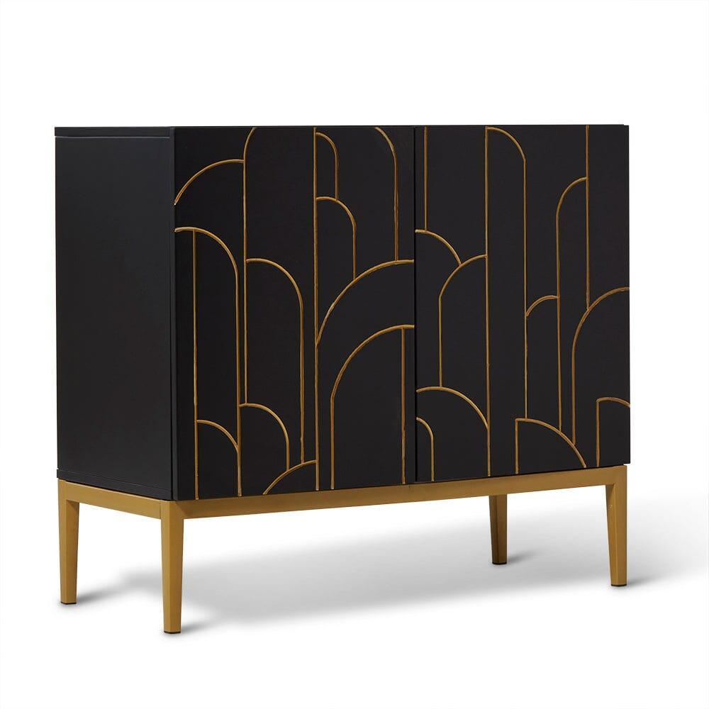 Gatsby Black and Gold 2 Door Sideboard – Laura James – Laura James