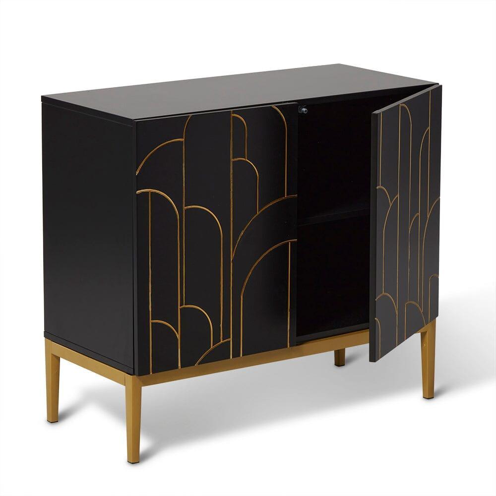 Gatsby 2 Door Sideboard – Noir Black - Laura James