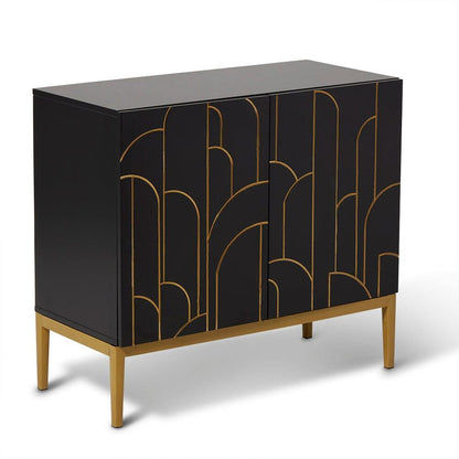 Gatsby 2 Door Sideboard – Noir Black - Laura James
