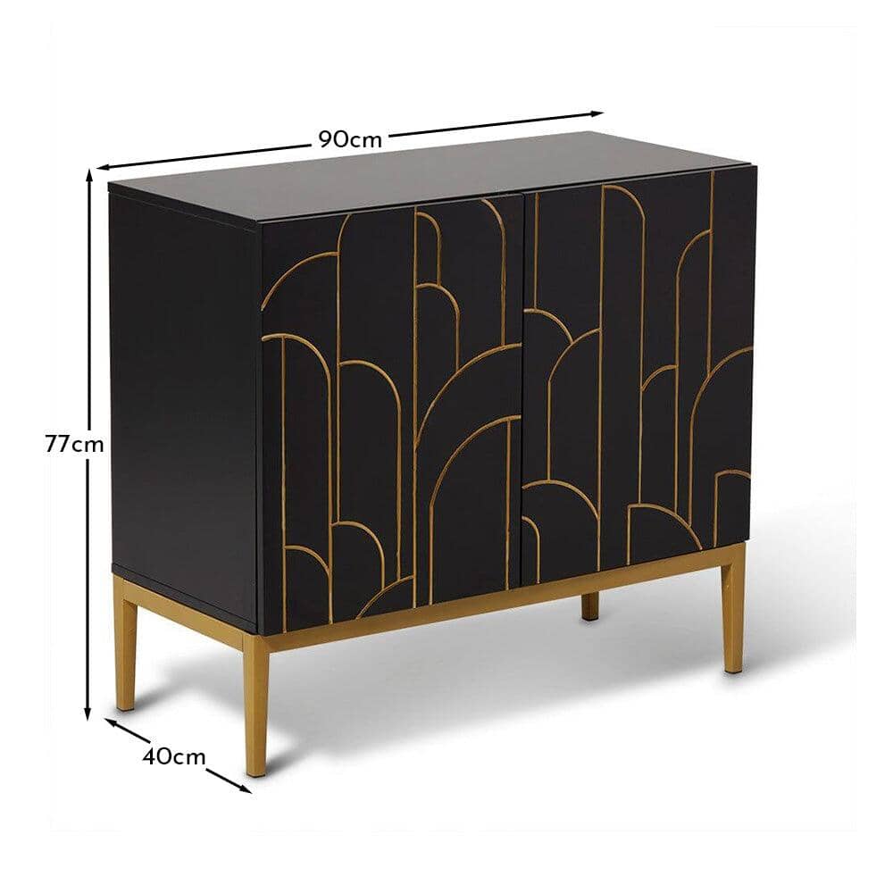 Outlet - Gatsby 2 Door Sideboard – Noir Black - Laura James