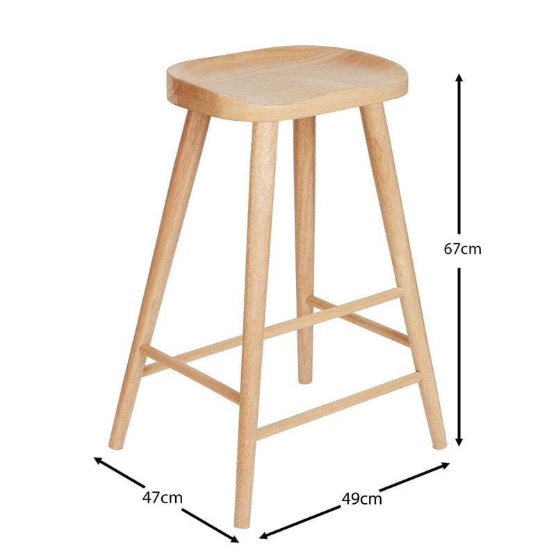 Silvester bar stool - classic oak - Laura James