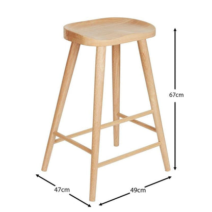 Silvester bar stool - classic oak - Laura James