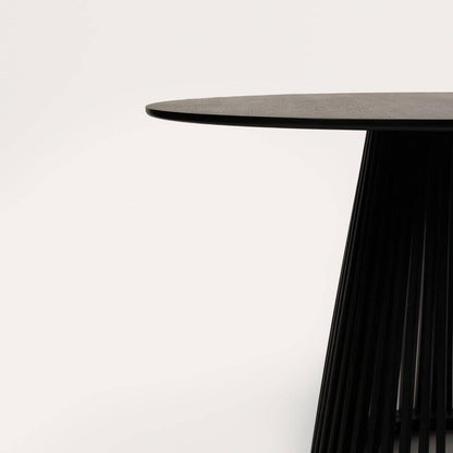 Willow Round Dining Table Stained Black