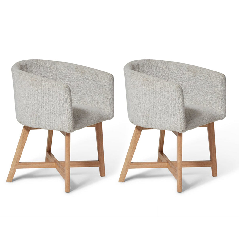 Magnus dining chair - dove grey with pale oak legs - Laura James