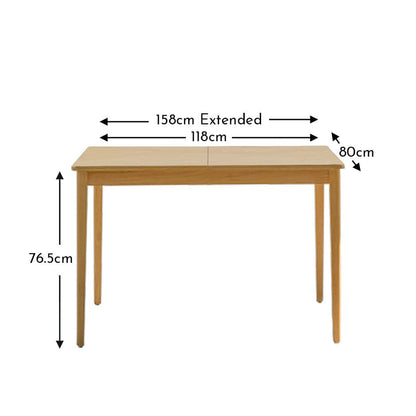 Paul Pale Oak Extending Dining Table - Laura James 