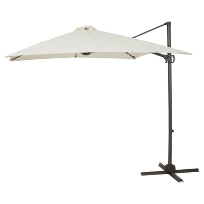 Cream Cantilever Parasol with LEDs - Laura James