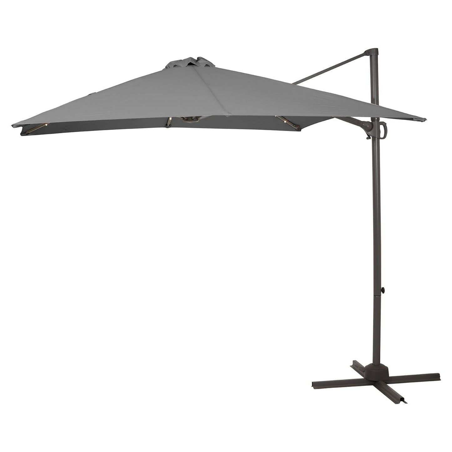 Grey LED Cantilever Premium Parasol - Laura James