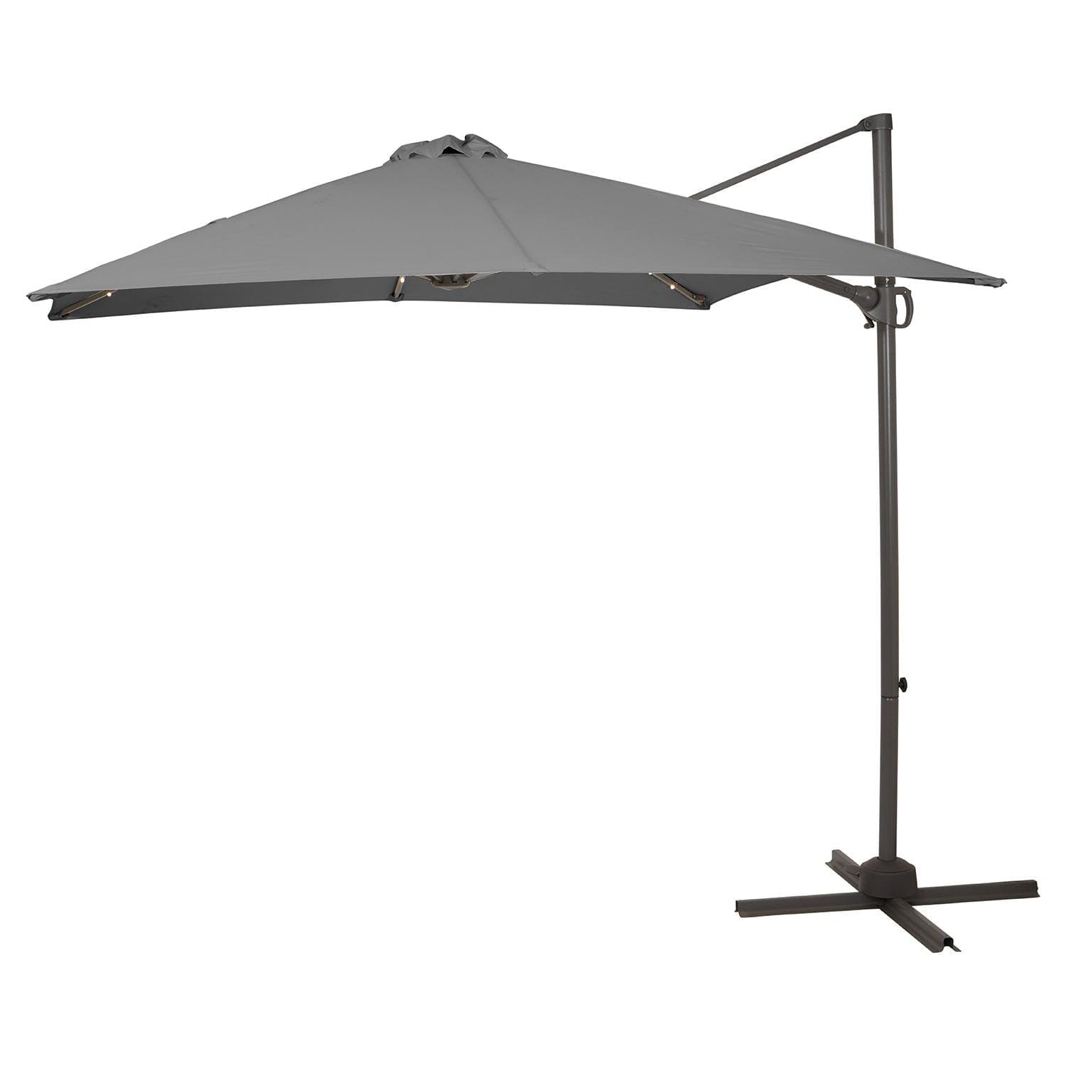Grey LED Cantilever Premium Parasol - Laura James