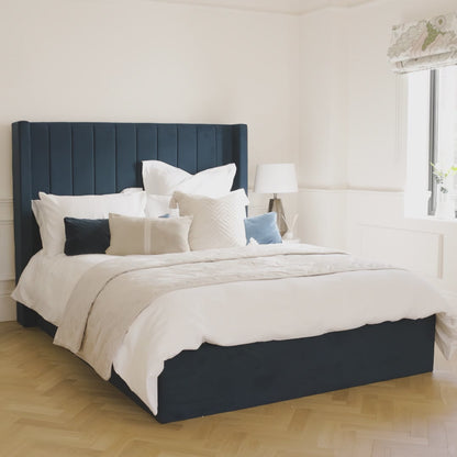 Alice King Ottoman Bed - Ink - Laura James 