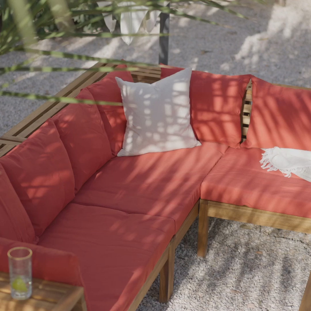 Dakota outdoor sofa set - acacia wood