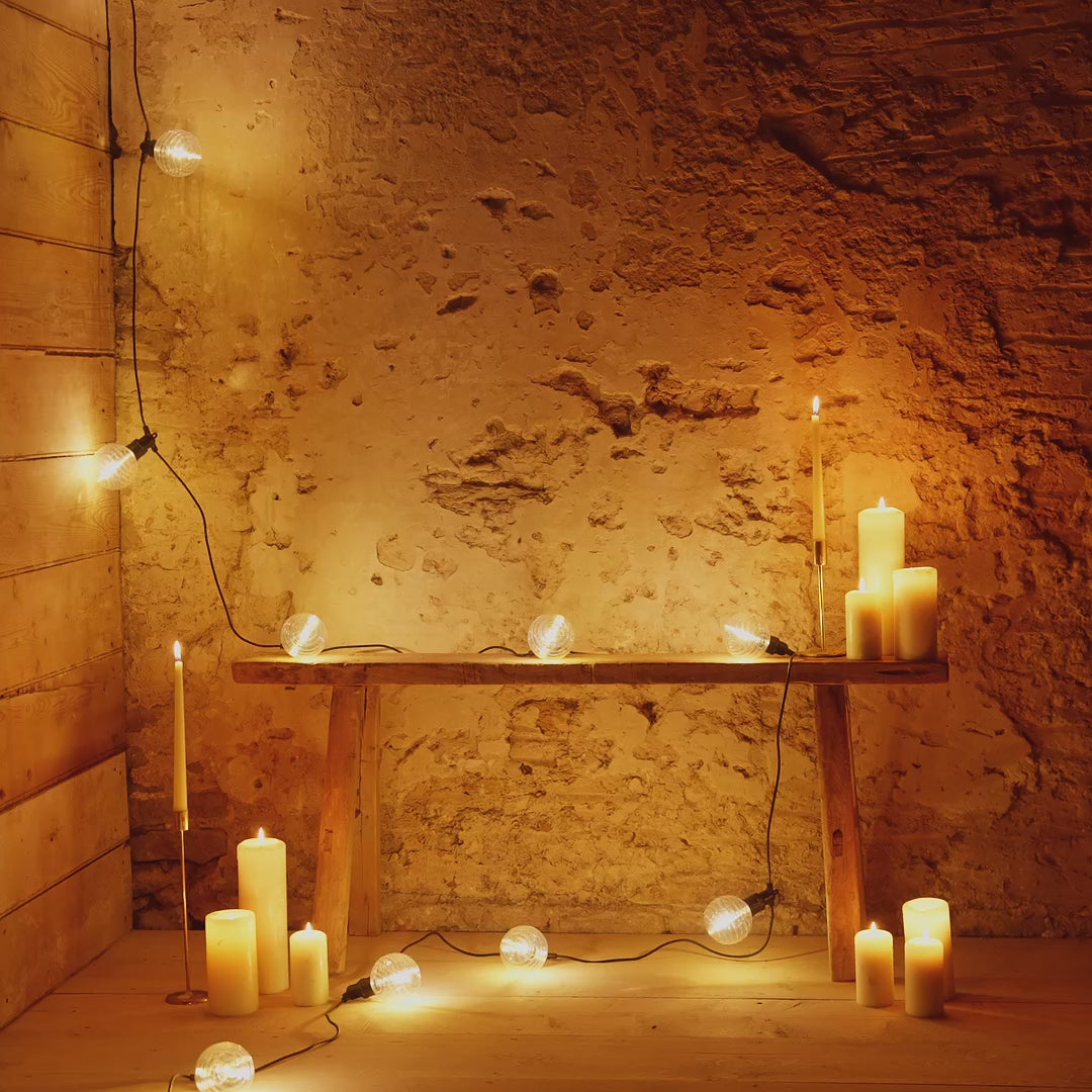 Carnaby 10 Bulb Garden String Lights - Extendable - Beehive Bulb - Laura James